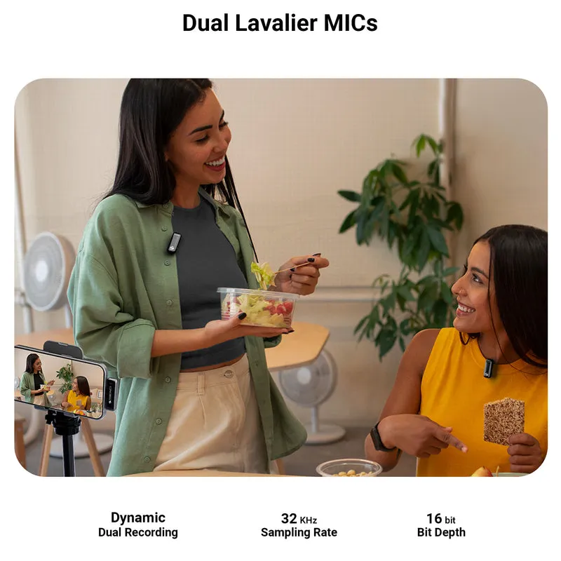 Zebronics Wireless Lavalier Mic with Type C Charging Case (Wavlet 50) view 2